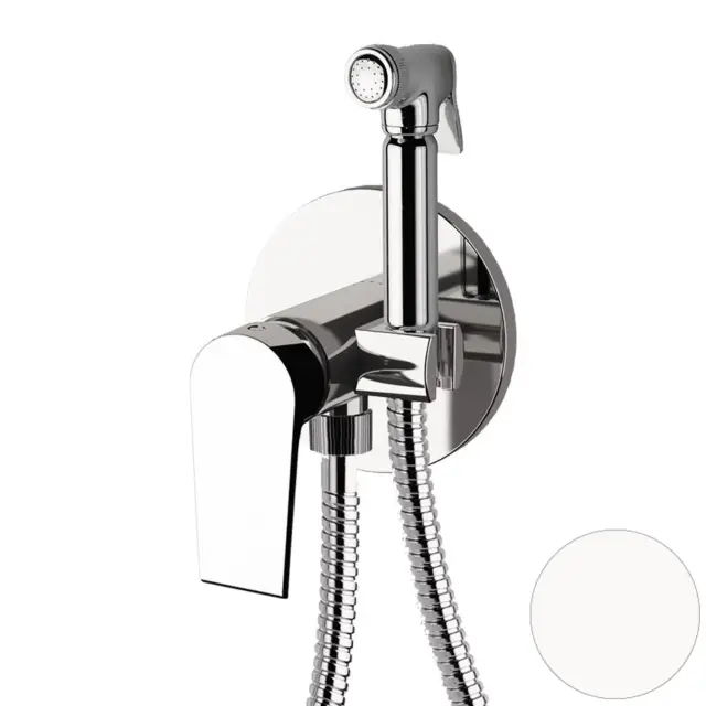 Гигиенический душ со смесителем Mariani Artic В37185AT, белый матовый