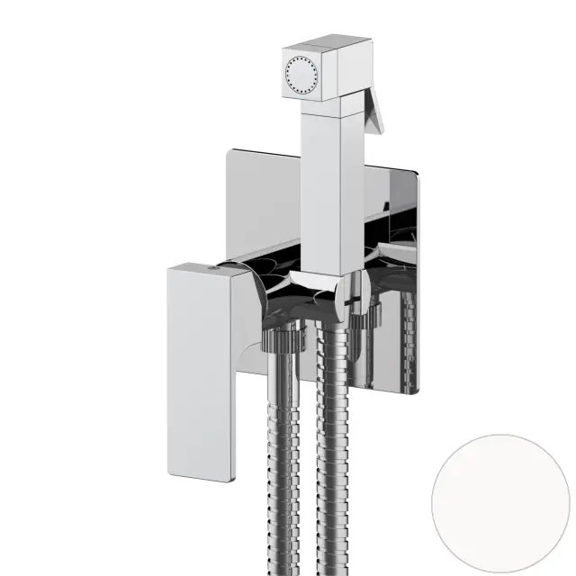 Гигиенический душ со смесителем Mariani Rebel B37185RE, белый матовый