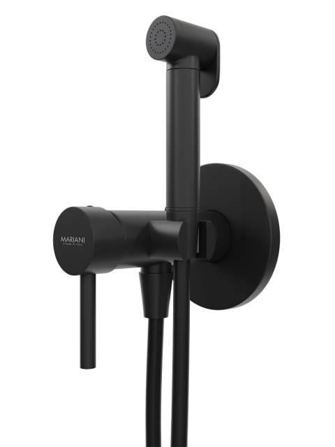 Гигиенический душ со смесителем Mariani Next B14185NXW, черный матовый