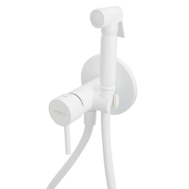 Гигиенический душ со смесителем Mariani Next B37185NXW, белый матовый