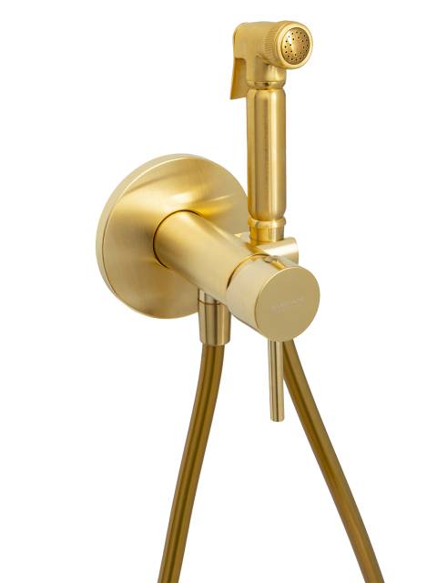 Гигиенический душ со смесителем Mariani Next B22185NXW, золото брашированное
