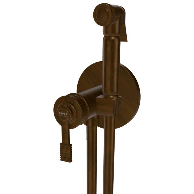 Гигиенический душ со смесителем Remer Atelier AL65ZBR, бронза масляная