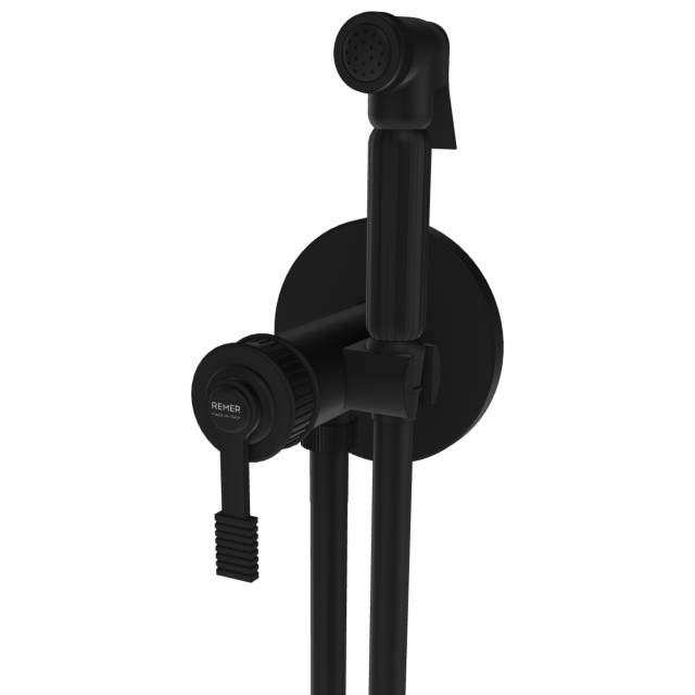 Гигиенический душ со смесителем Remer Atelier AL65ZNO, черный матовый