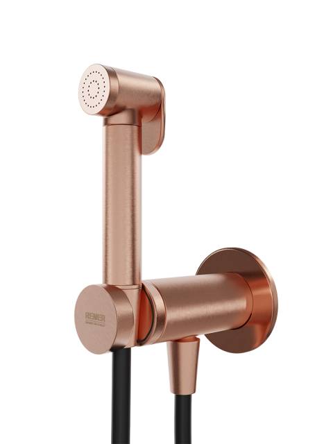 Гигиенический душ со смесителем Remer X Style X61PWRP, медь брашированная