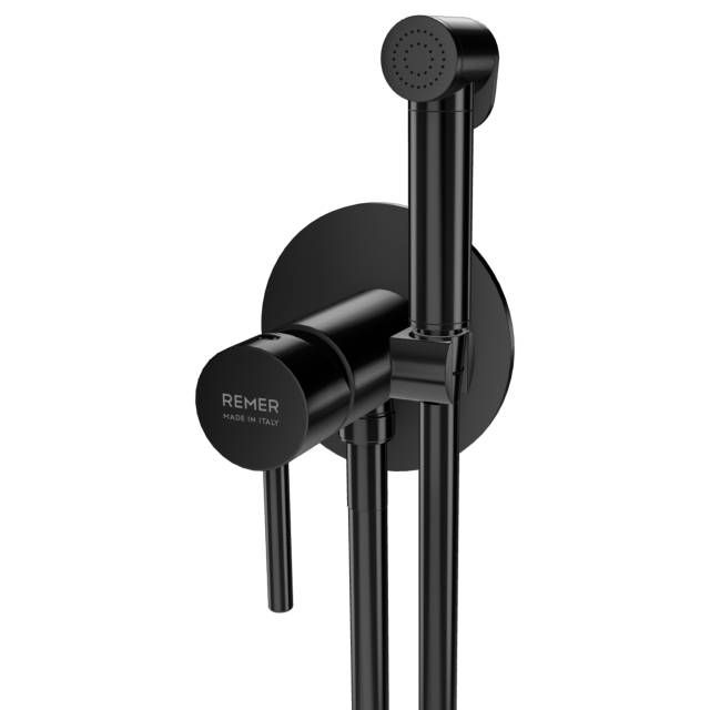 Гигиенический душ со смесителем Remer X Style X65WCFP, чёрный брашированный хром