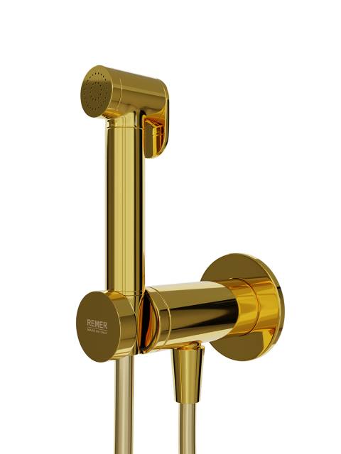 Гигиенический душ со смесителем Remer X Style X61PWDO, золото глянцевое
