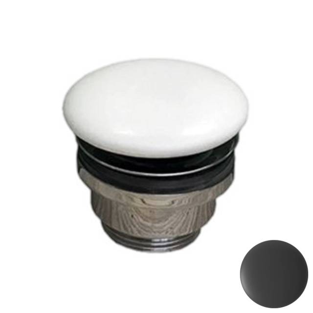 Донный клапан универсальный 1”1/4 с керамической крышкой GSG Ceramic Design PILTONUNIAR003, черный матовый