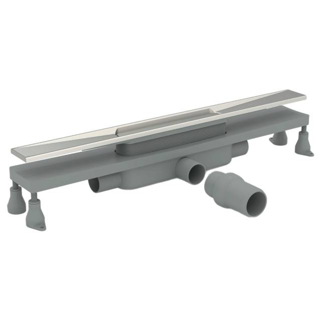 Дренажный канал 80 см, гидрозатвор, ABS, горизонтальный выход OMP Tea Emyflow 5963.204.8.3, золото брашированное