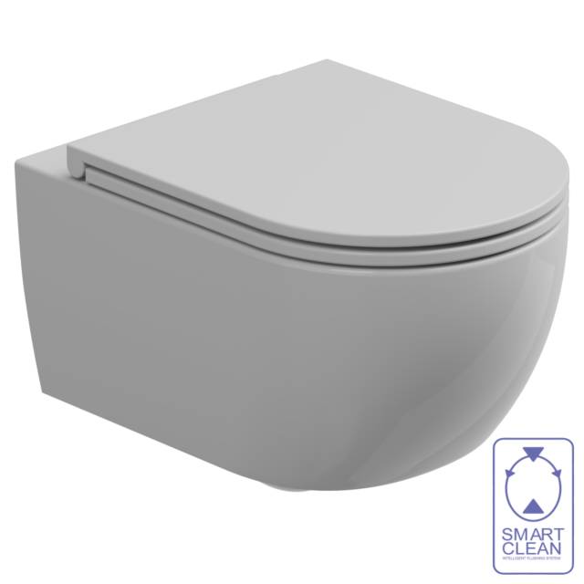 Комплект: Подвесной унитаз с крышкой и креплением GSG Ceramic Design Like LKWCSO000+LKCOPRSLTICR000+ACS40EX, белый глянцевый 