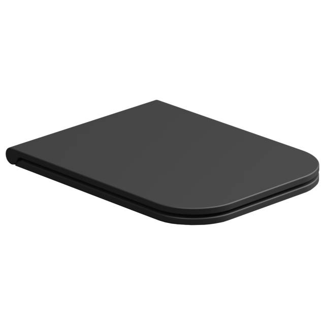 Крышка с сиденьем для подвесного унитаза с микролифтом GSG Ceramic Design Brio BRCOPRSLTICR003, черный матовый