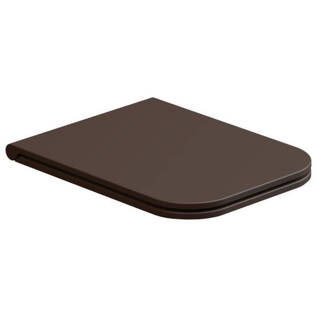 Крышка с сиденьем для подвесного унитаза с микролифтом GSG Ceramic Design Brio BRCOPRSLTICR035, Cacao Matt