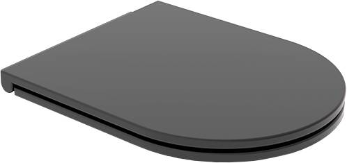 Крышка с сиденьем для подвесного унитаза с микролифтом GSG Ceramic Design Like LKCOPRSLTICR003, черный матовый
