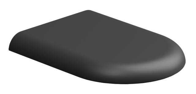 Крышка с сиденьем для подвесного унитаза с микролифтом GSG Ceramic Design Petra PECOPRTICR003, черный матовый