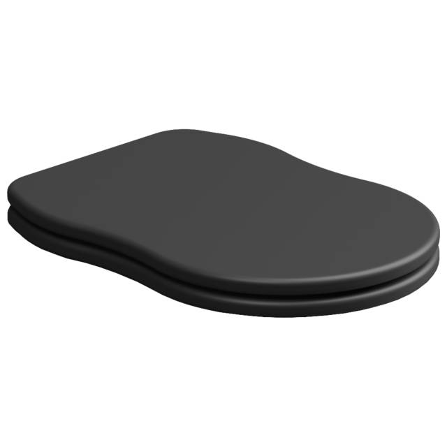 Крышка с сиденьем для подвесного унитаза с микролифтом GSG Ceramic Design Time TICOPRCCCR003, черный матовый