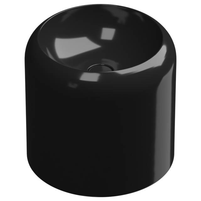 Раковина накладная 42 см GSG Ceramic Design Petra PELAVSECOLFS002, черный глянцевый