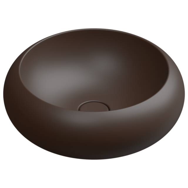 Раковина накладная 42 см GSG Ceramic Design Petra PELAV42035, Cacao Matt