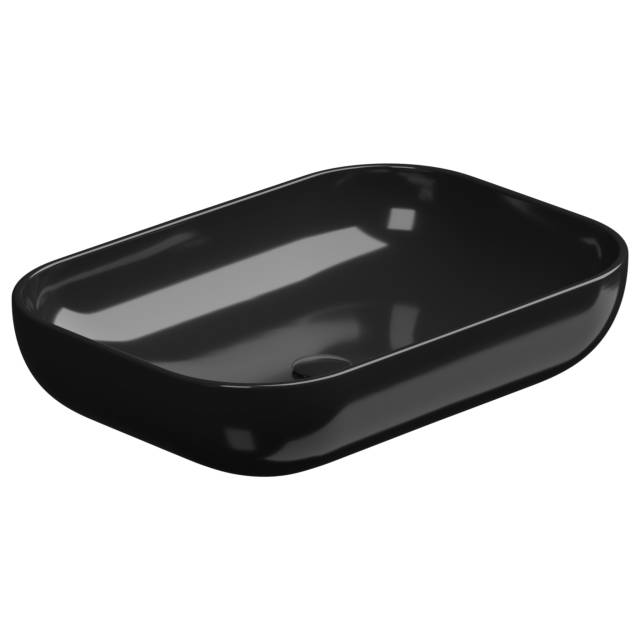 Раковина накладная 60x42 см GSG Ceramic Design Easy EALAVRE60002, черный глянцевый