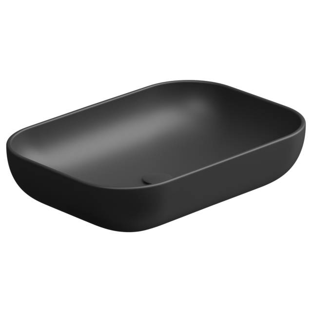 Раковина накладная 60x42 см GSG Ceramic Design Easy EALAVRE60003, черный матовый