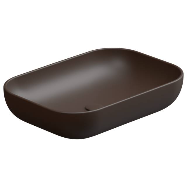 Раковина накладная 60x42 см GSG Ceramic Design Easy EALAVRE60035, Cacao Matt