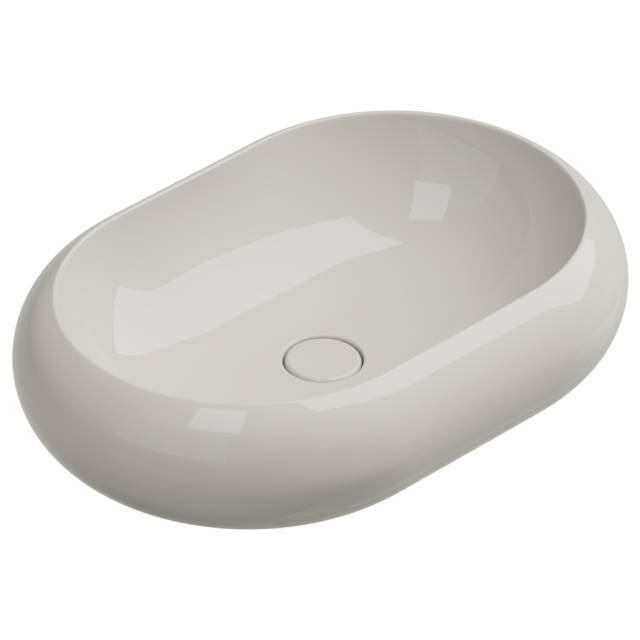 Раковина накладная 60x42 см GSG Ceramic Design Petra PELAV60013, пергамон глянцевый