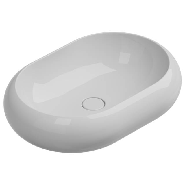 Раковина накладная 60x42 см GSG Ceramic Design Petra PELAV60000, белый глянцевый