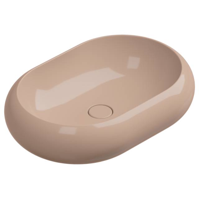 Раковина накладная 60x42 см GSG Ceramic Design Petra PELAV60039, Rosa Glossy