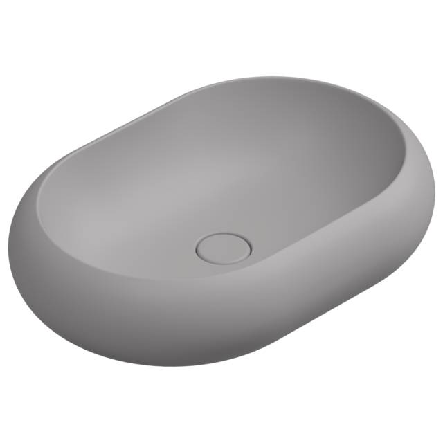 Раковина накладная 60x42 см GSG Ceramic Design Petra PELAV60038, Fumo Matt