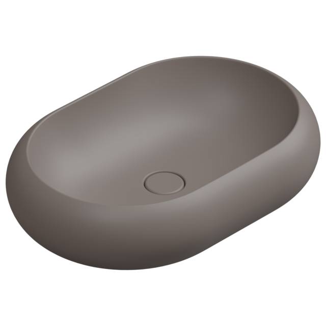 Раковина накладная 60x42 см GSG Ceramic Design Petra PELAV60029, Tortora Matt