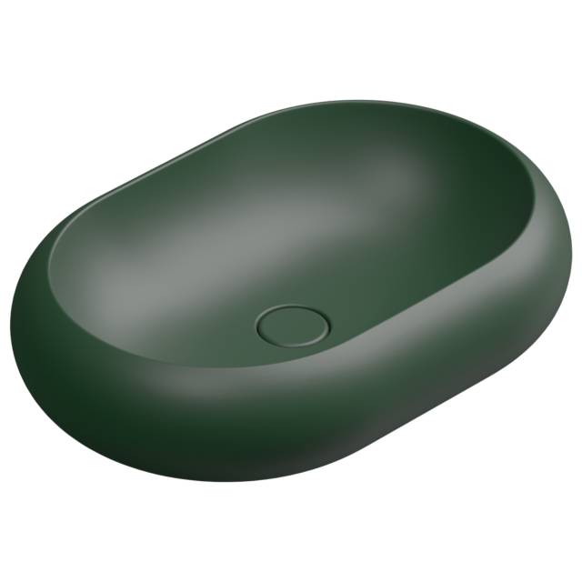 Раковина накладная 60x42 см GSG Ceramic Design Petra PELAV60036, Smeraldo Matt