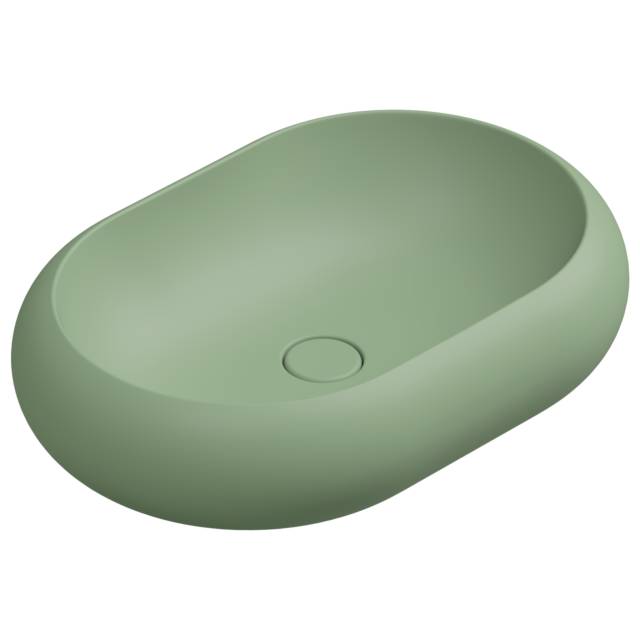 Раковина накладная 60x42 см GSG Ceramic Design Petra PELAV60031, Salvia Matt