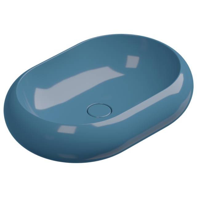 Раковина накладная 60x42 см GSG Ceramic Design Petra PELAV60040, Denim Glossy