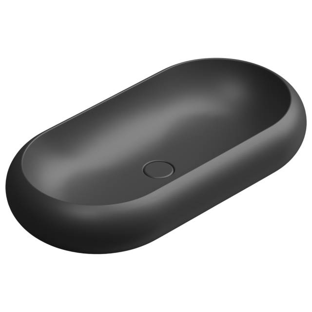 Раковина накладная 80x42 см GSG Ceramic Design Petra PELAV80003, черный матовый