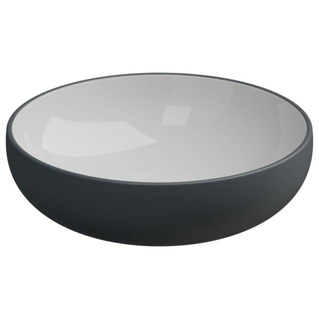 Раковина накладная биколор 45 см GSG Ceramic Design Easy EALAVRO45BI000/028, White/Ebano Matt