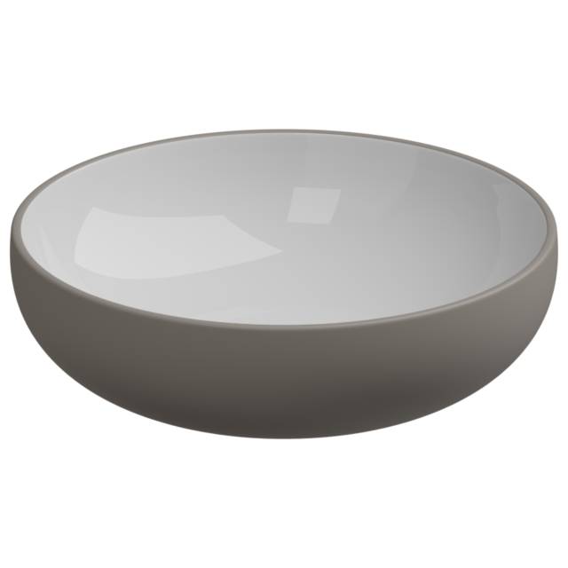 Раковина накладная биколор 45 см GSG Ceramic Design Easy EALAVRO45BI000/030, White/Cashmere Matt