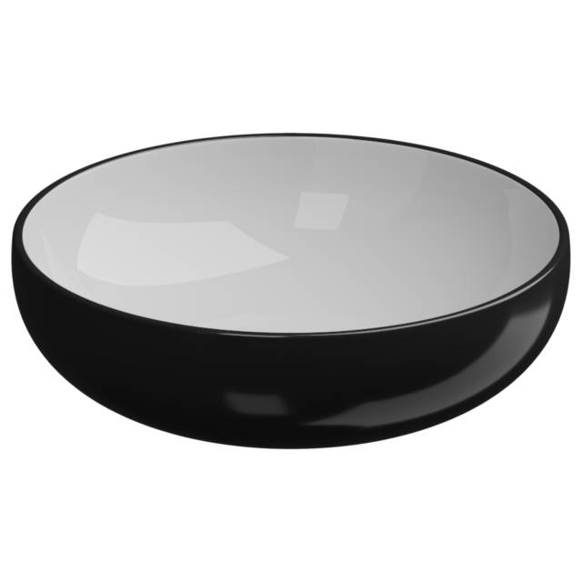 Раковина накладная биколор 45 см GSG Ceramic Design Easy EALAVRO45BI000/002, White/Black Shiny