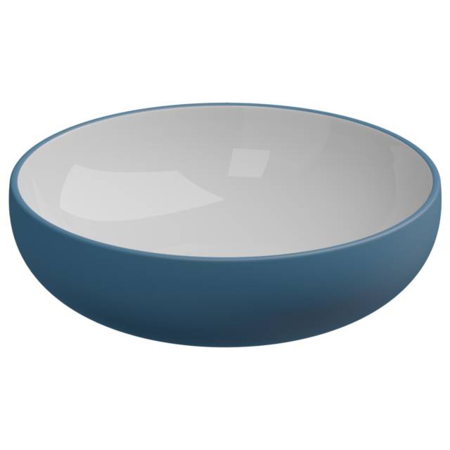 Раковина накладная биколор 45 см GSG Ceramic Design Easy EALAVRO45BI000/027, White/Denim Matt