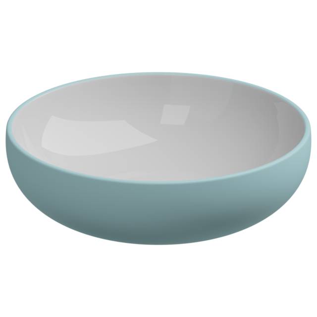 Раковина накладная биколор 45 см GSG Ceramic Design Easy EALAVRO45BI000/037, White/Ice Matt