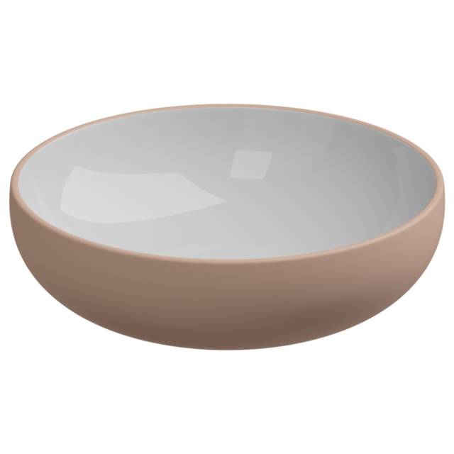 Раковина накладная биколор 45 см GSG Ceramic Design Easy EALAVRO45BI000/032, White/Cipria Matt