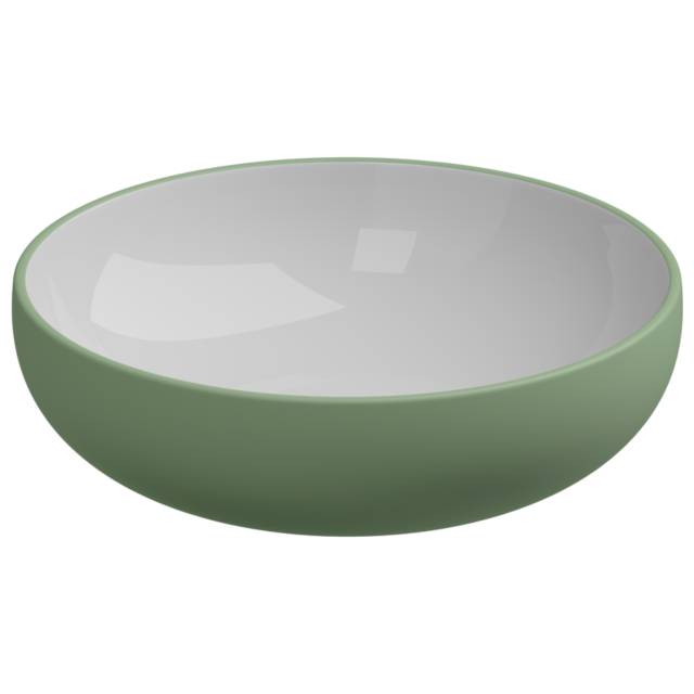 Раковина накладная биколор 45 см GSG Ceramic Design Easy EALAVRO45BI000/031, White/Salvia Matt