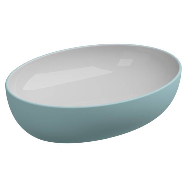 Раковина накладная биколор 55x42 см GSG Ceramic Design Easy EALAVOV55BI000/037, White/Ice Matt