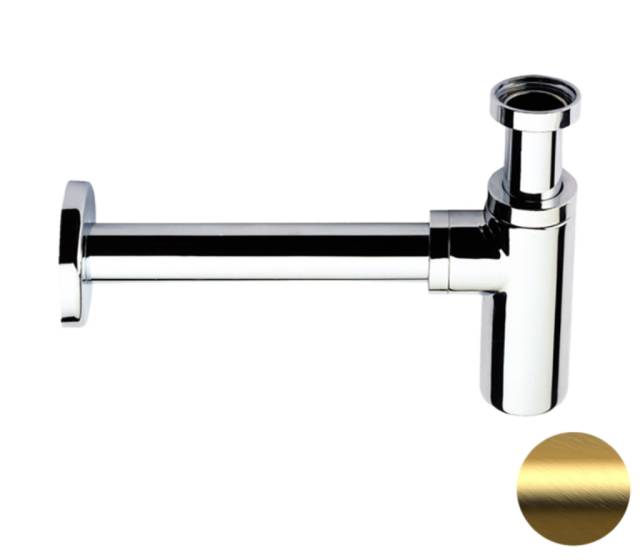 Сифон 1”1/4 Daniel A750114DP, золото брашированное