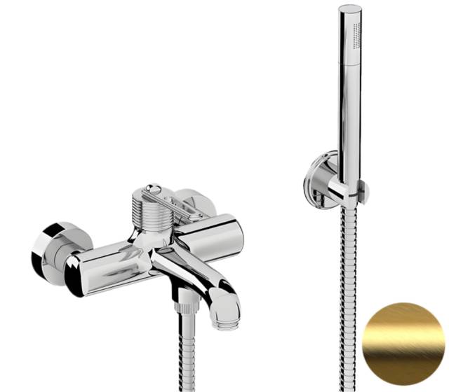 Смеситель для ванны Daniel Brooklyn BY610DP, золото брашированное