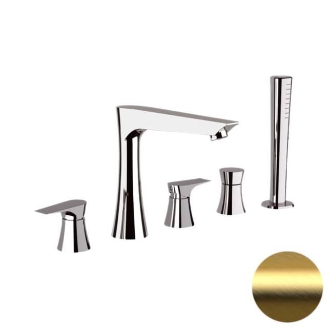 Смеситель для ванны Daniel Diva DV4491DP, золото брашированное