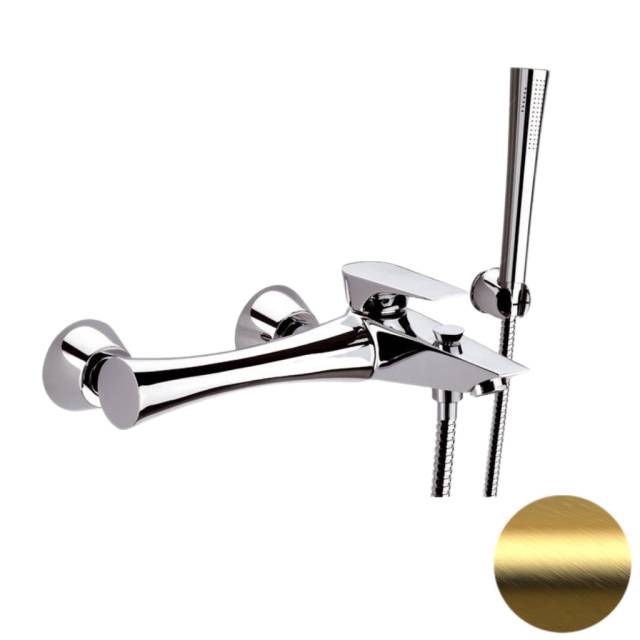 Смеситель для ванны Daniel Diva DV610DP, золото брашированное