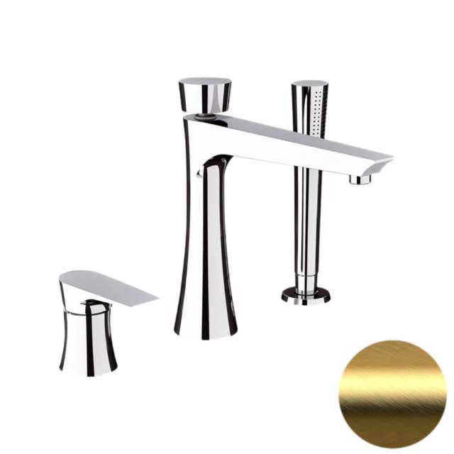 Смеситель для ванны Daniel Diva DV691DP, золото брашированное