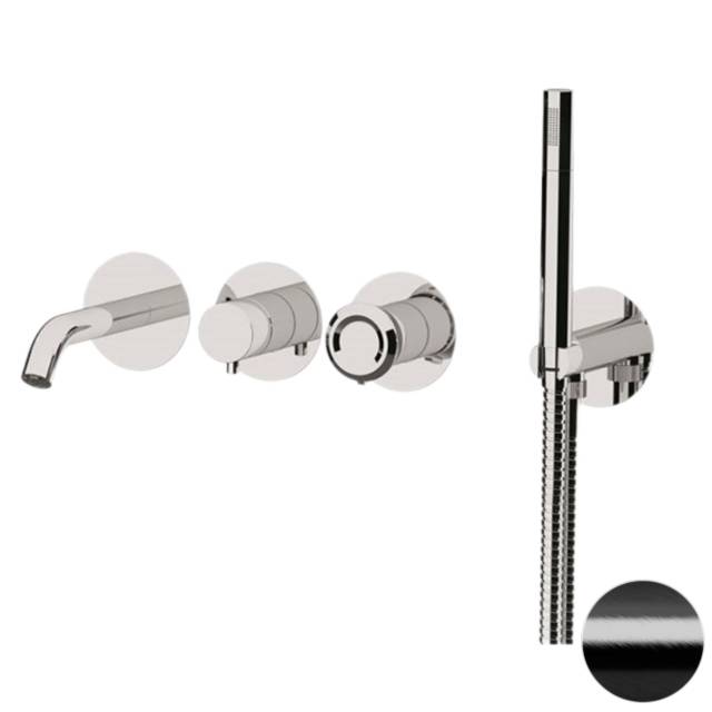 Смеситель для ванны Remer Element ET53D2PWBCFP, черный брашированный хром