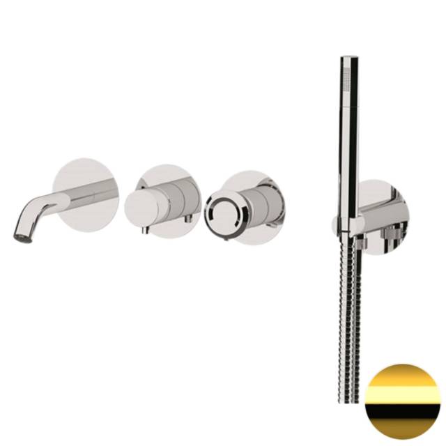 Смеситель для ванны Remer Element ET53D2PWBDO, золото глянцевое