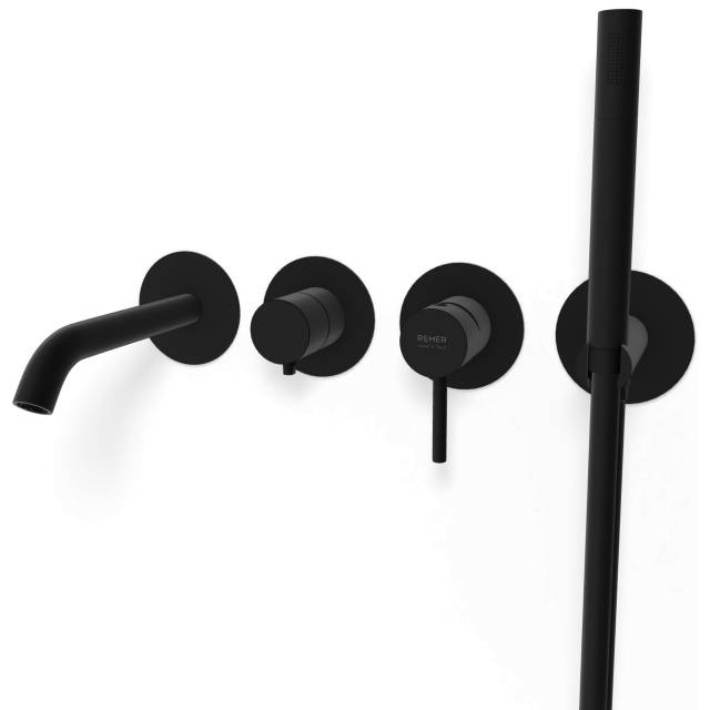 Смеситель для ванны Remer X Style X53D2PWBNO, черный матовый