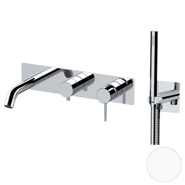 Смеситель для ванны Remer X Style X53D2WBBO, белый матовый