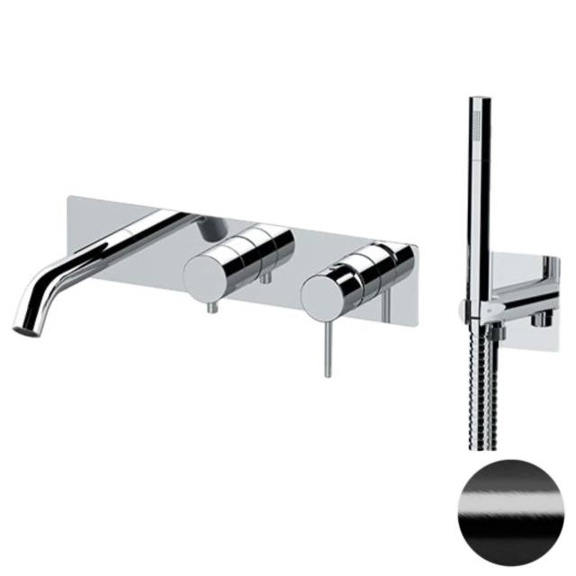 Смеситель для ванны Remer X Style X53D2WBCFP, черный брашированный хром